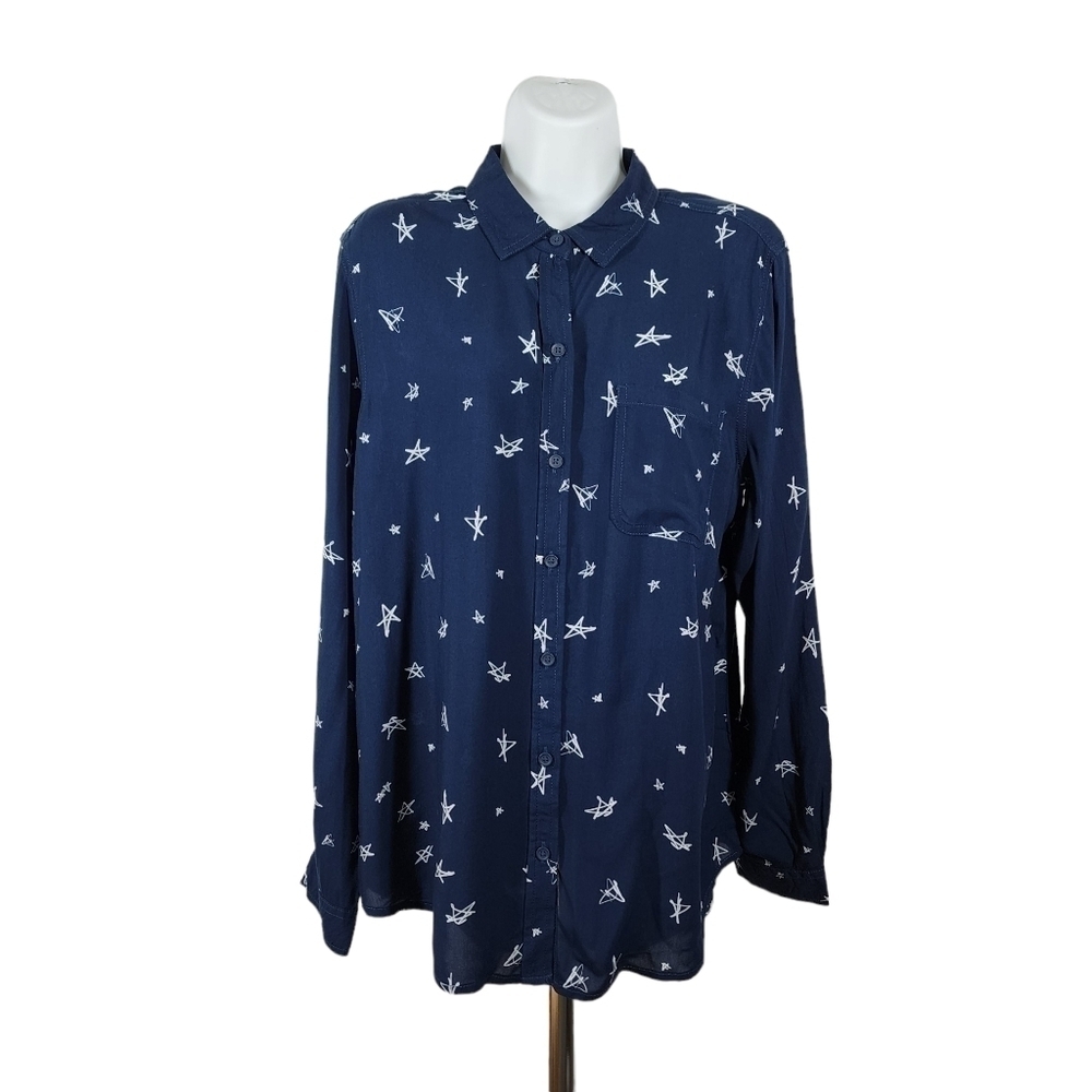 BEACHLUNCHLOUNGE ABSTRACT STAR PATTERN SHIRT - image 1